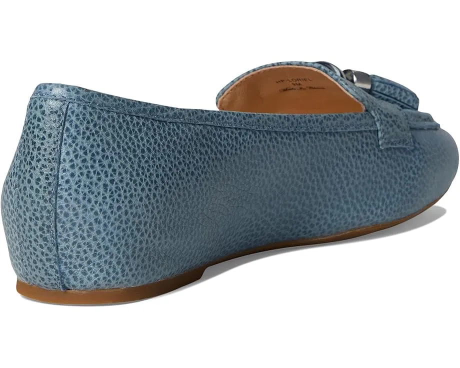 Лоферы Donald Pliner Loriel из чёрного лакированного кожи с декоративным кольцом и кисточкой