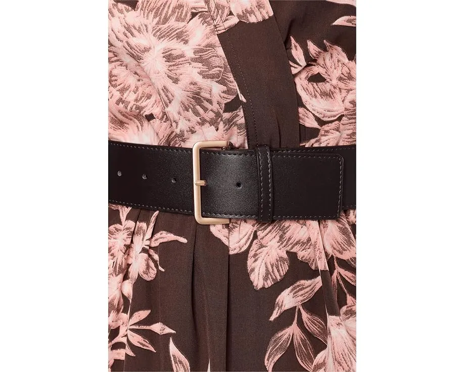 Платье Calvin Klein A-силуэта с цветочным принтом и поясом