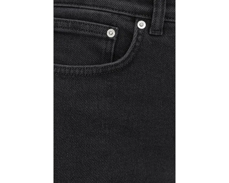 Широкие джинсы Madewell в цвете Black Frost с высокой посадкой и расклешенными штанинами