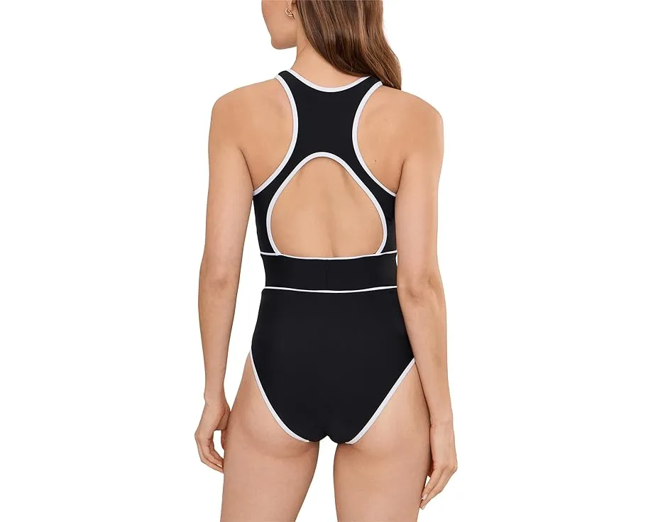 Спортивный купальник BECCA Shannon с высоким воротом и молнией спереди