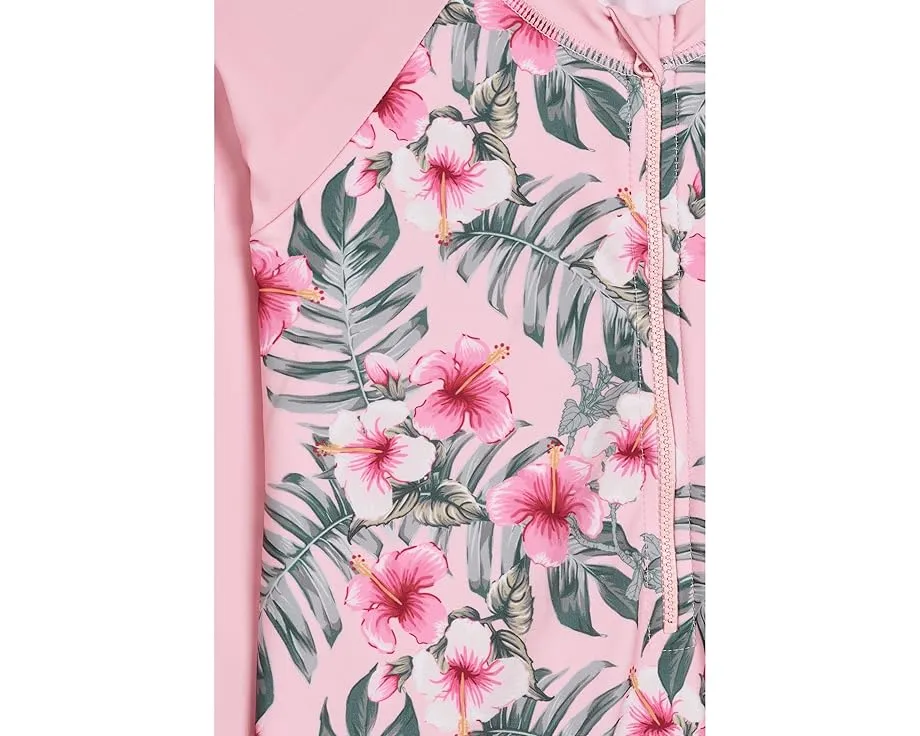 Deux par Deux купальник слитный Hibiscus с принтом гибискус
