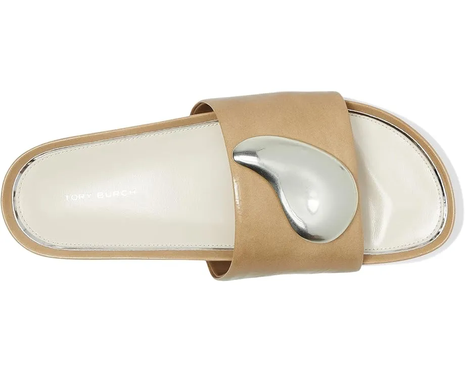 Сланцы Tory Burch Patos на платформе с металлической фурнитурой