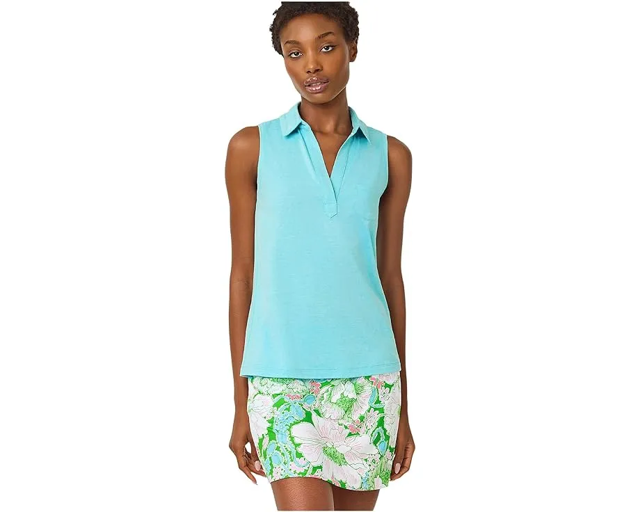Lilly Pulitzer безрукавный поло Dune с защитой UPF 50