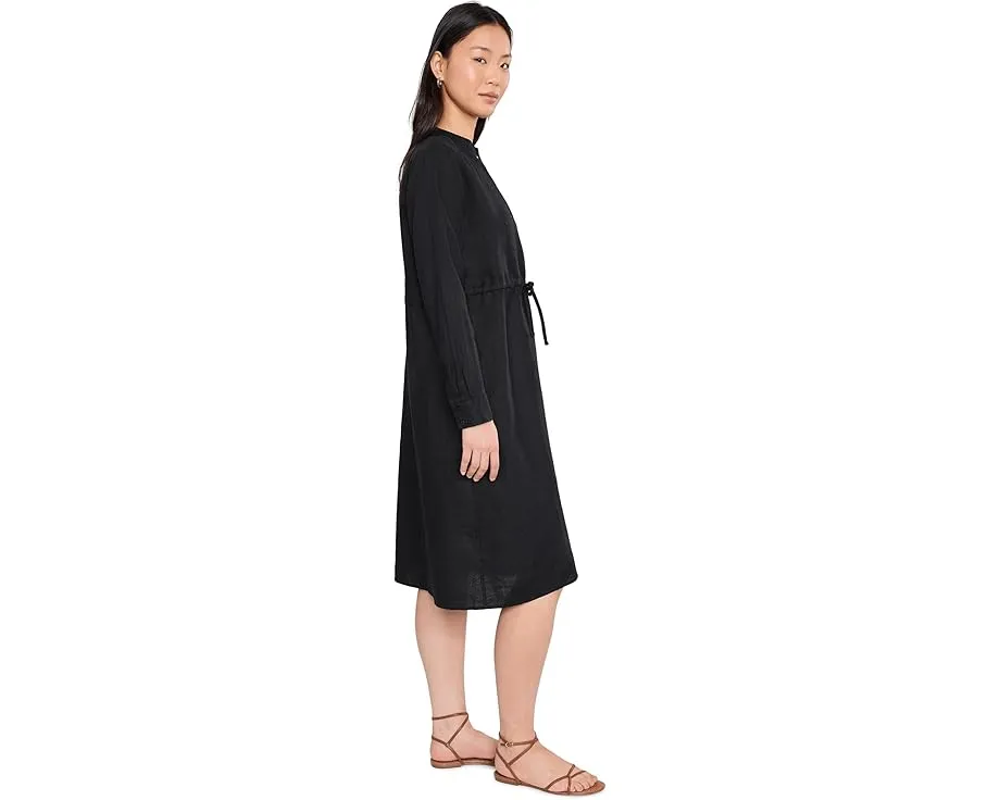 Платье Petite Organic Linen Mandarin Collar с завязкой на талии Eileen Fisher