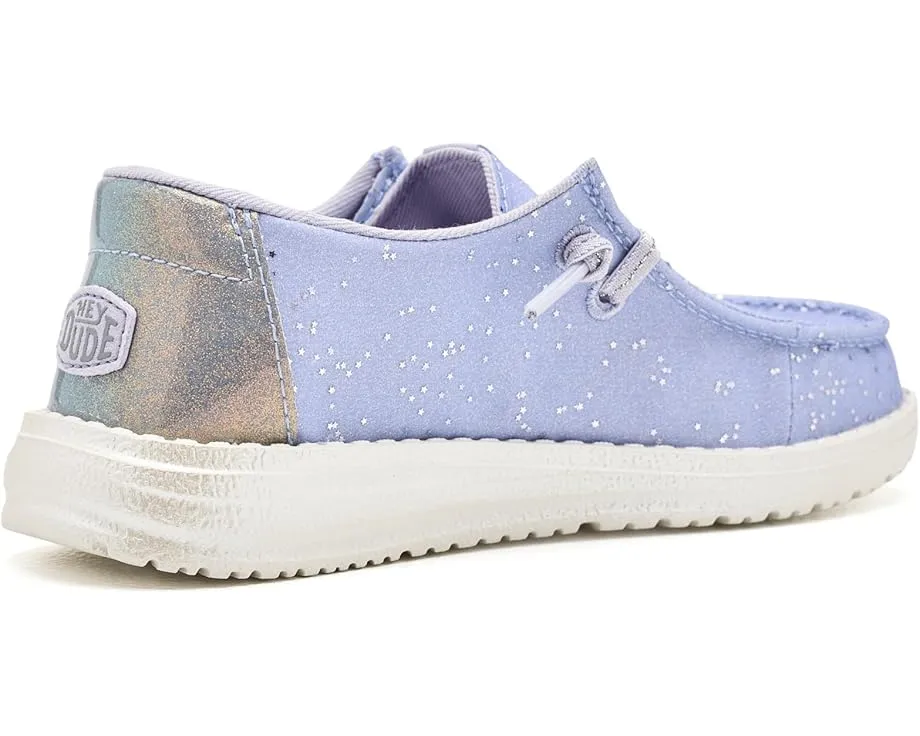 Детские лоферы Hey Dude Kids Wendy Print с округлым носком и технологией Flex & Fold