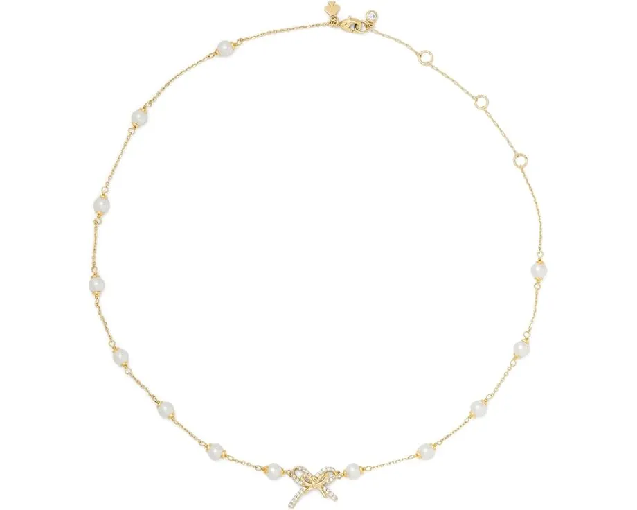 Ожерелье Kate Spade New York Girlie Pearlie с жемчугом и бантом