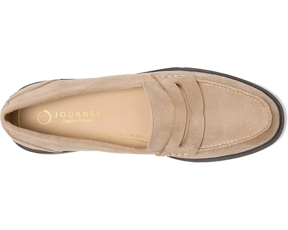 Лоферы Journee Collection Brooks на устойчивом каблуке с круглым носком