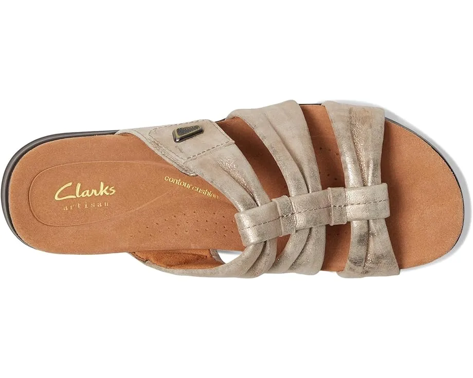 Сандалии Clarks Kitly Slide с лазерной резьбой и регулируемым ремешком
