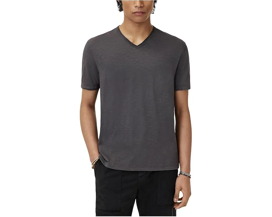 Футболка John Varvatos Miles с V-образным вырезом и необработанными краями
