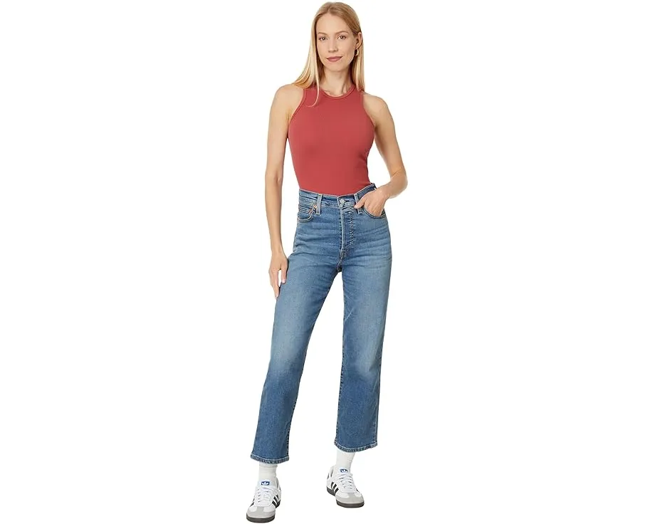 Джинсы Levi's Ribcage Straight Ankle с высокой посадкой