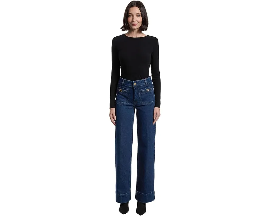 Джинсы Sasha 32 с высокой талией и декоративными карманами от Paige