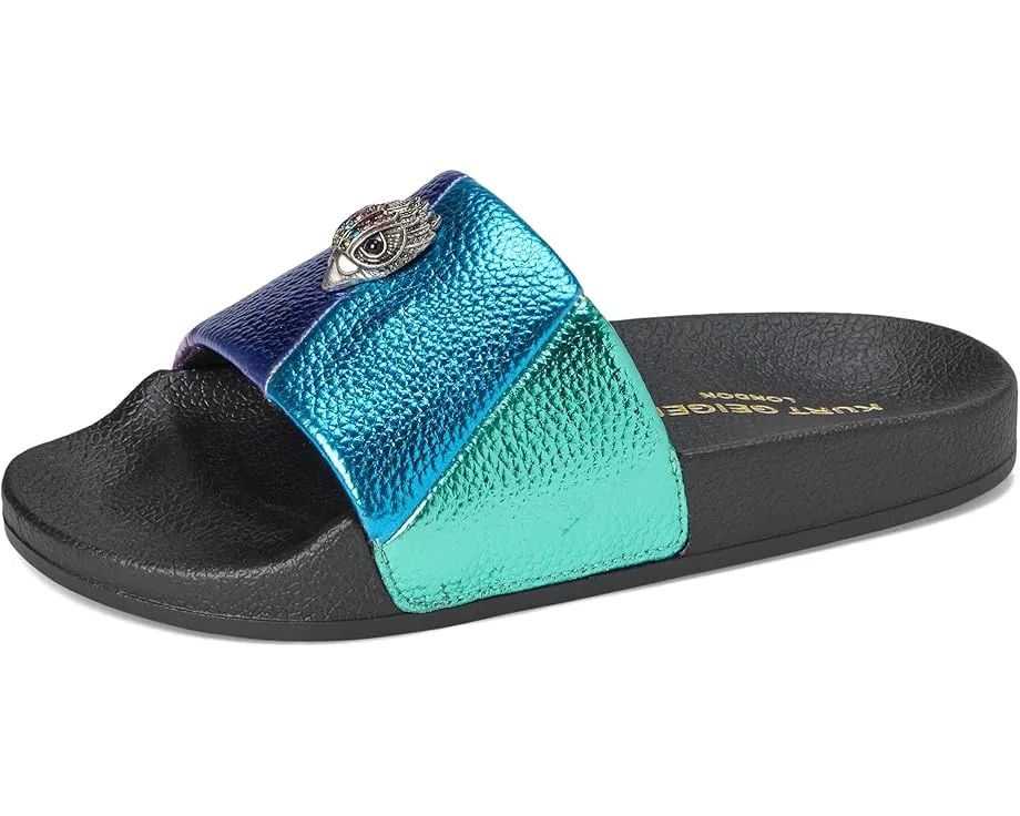 Детские слайды Kurt Geiger London Mini Meena Eagle с металлическим верхом