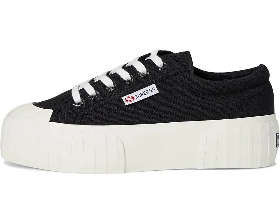 Кроссовки Superga 2631 Stripe Platform на массивной подошве с резиновым носком