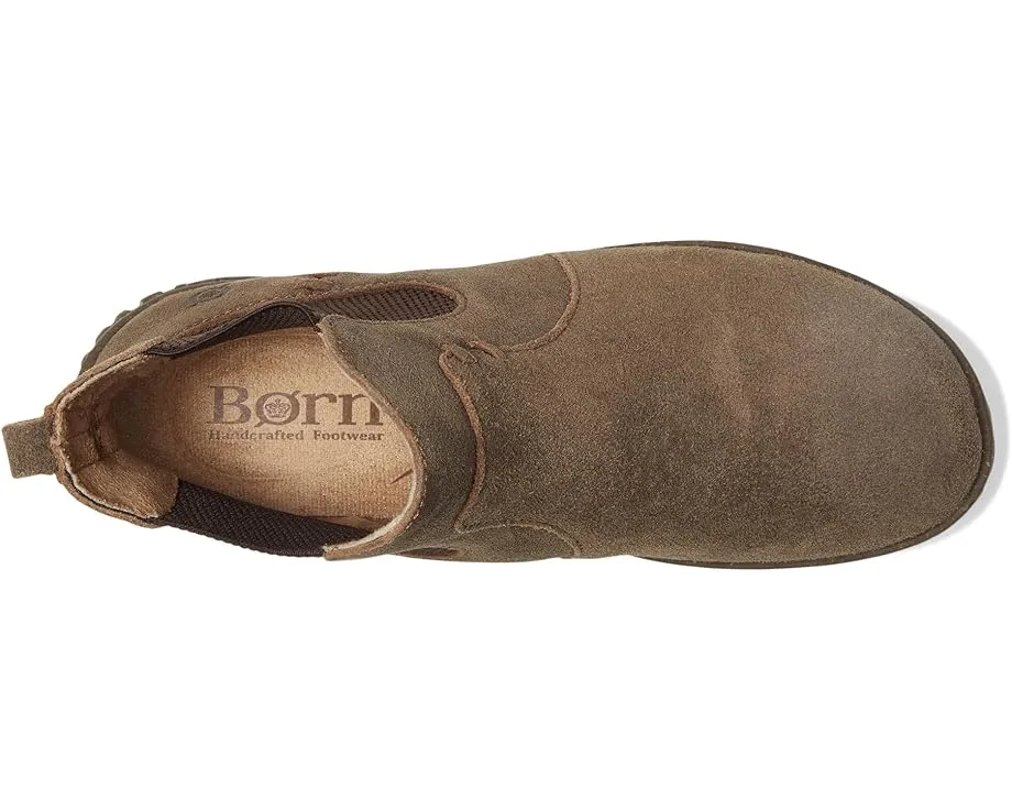 Ботинки Born Bali из состаренной замши на пробковой подошве с боковыми вставками