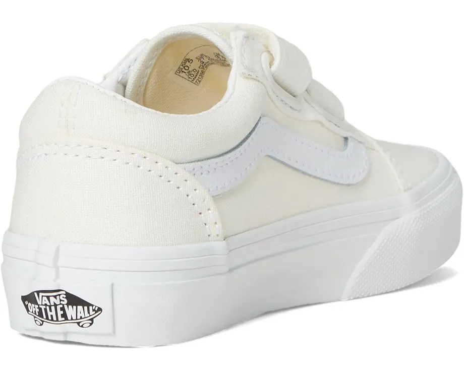 Кроссовки Vans Kids Old Skool V Flower с канвасовым верхом и липучками