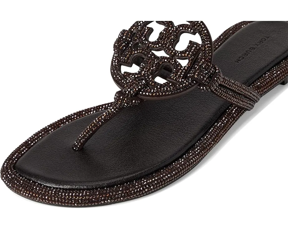Сандалии Tory Burch Miller Knotted Pave с заклепками и стелькой из овечьей кожи