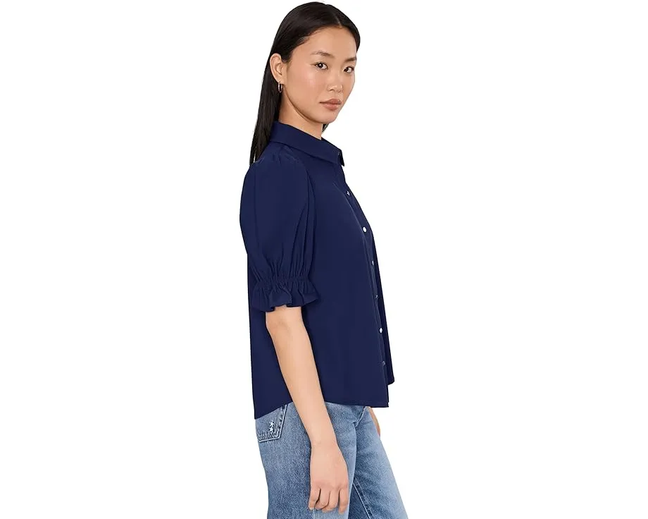 Блуза Liverpool Los Angeles с пышными рукавами до локтя и застежкой на кнопки