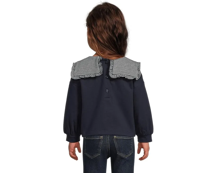 Детский свитшот Janie and Jack с принтованным воротником на пуговицах