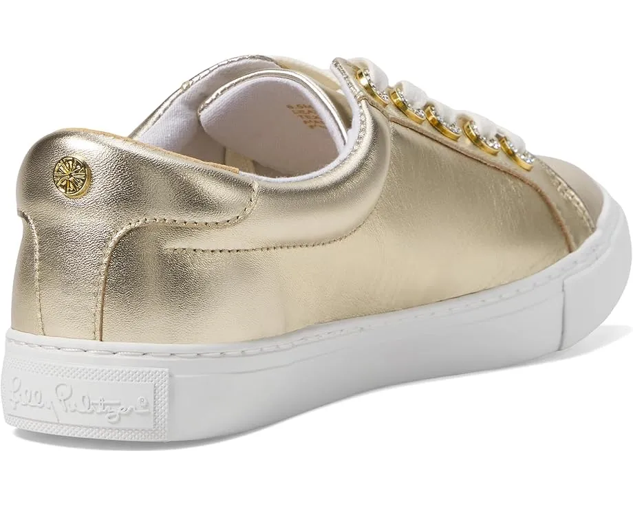 Кроссовки Lilly Pulitzer Lux Hallie из кожи со стразами и металлическим кантом