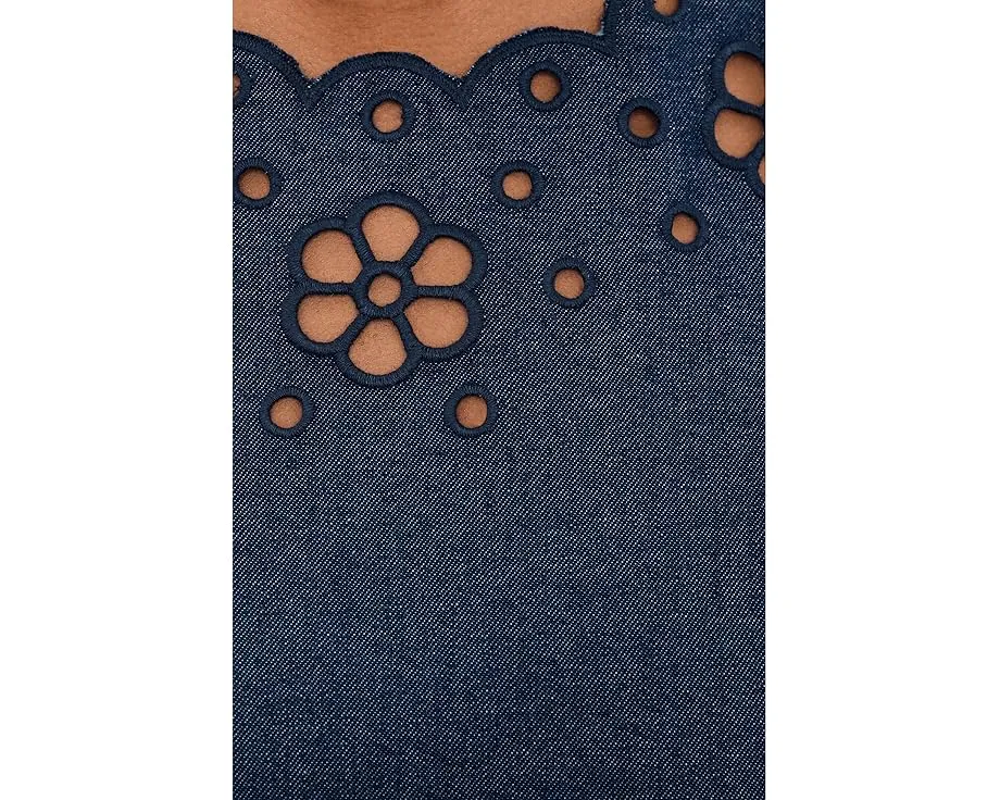 Топ Madewell Denim Embroidered Shell с вышивкой