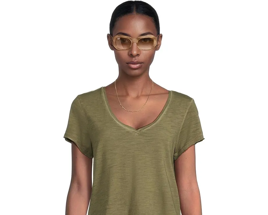 Солнцезащитные очки Ray-Ban Beate с удлиненной формой линз и УФ-защитой