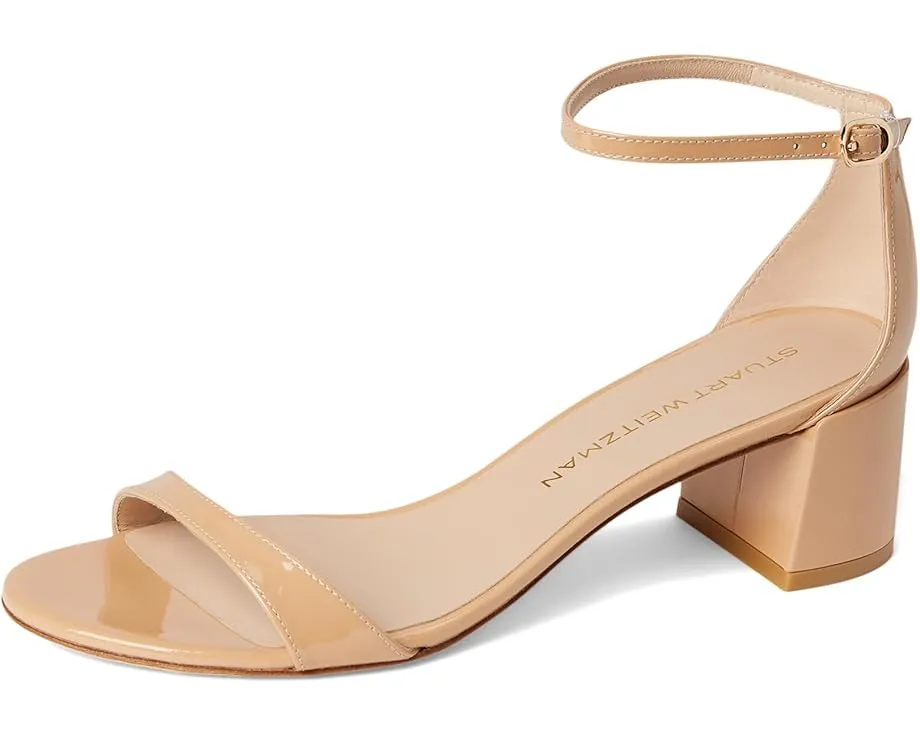 Сандалии Stuart Weitzman Nudist Block 50 с массивным каблуком и регулируемым ремешком