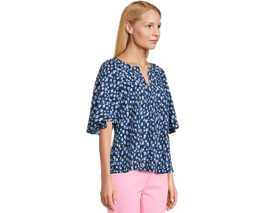 Топ Wilmer с короткими рукавами и V-образным вырезом от Lilly Pulitzer