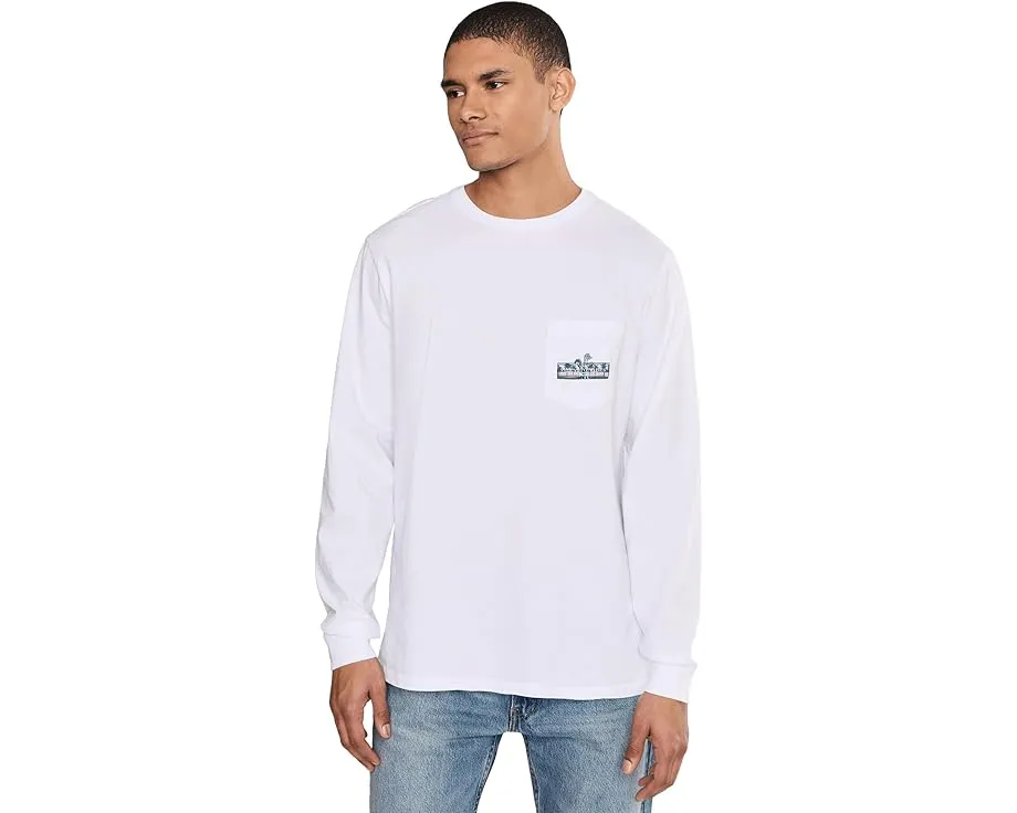 Длинная футболка Vineyard Vines с логотипом гольфа и карманом