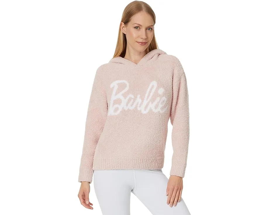 Толстовка Barefoot Dreams CozyChic Barbie с капюшоном и принтом