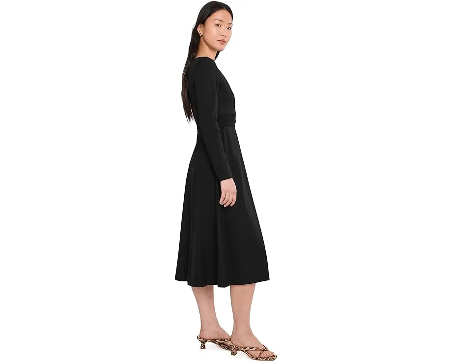 Платье миди Fit & Flare Faux Wrap PACT из органического хлопка