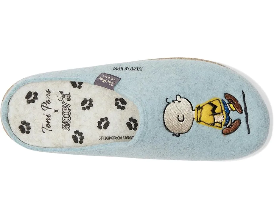 Тони Понс Домашние тапочки Snoopy из шерстяной смеси с резиновой подошвой