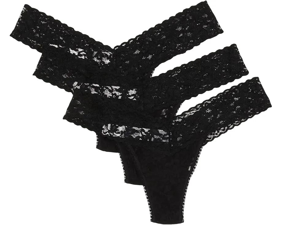 Набор из 3 стрингов Hanky Panky с низкой посадкой и широкой резинкой