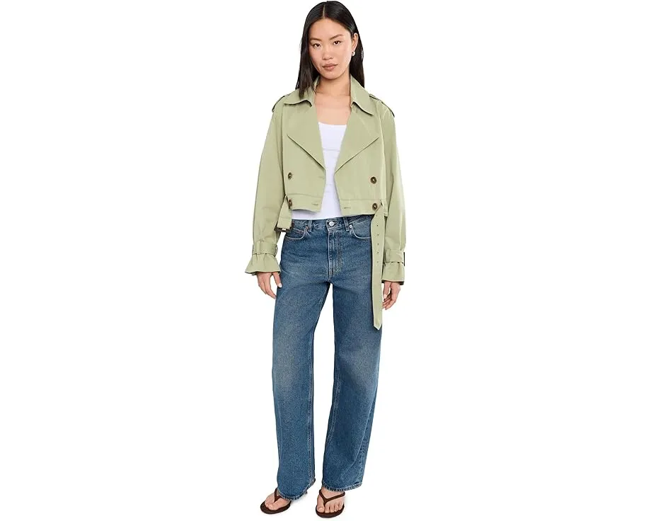 Cropped Trenchcoat in Green