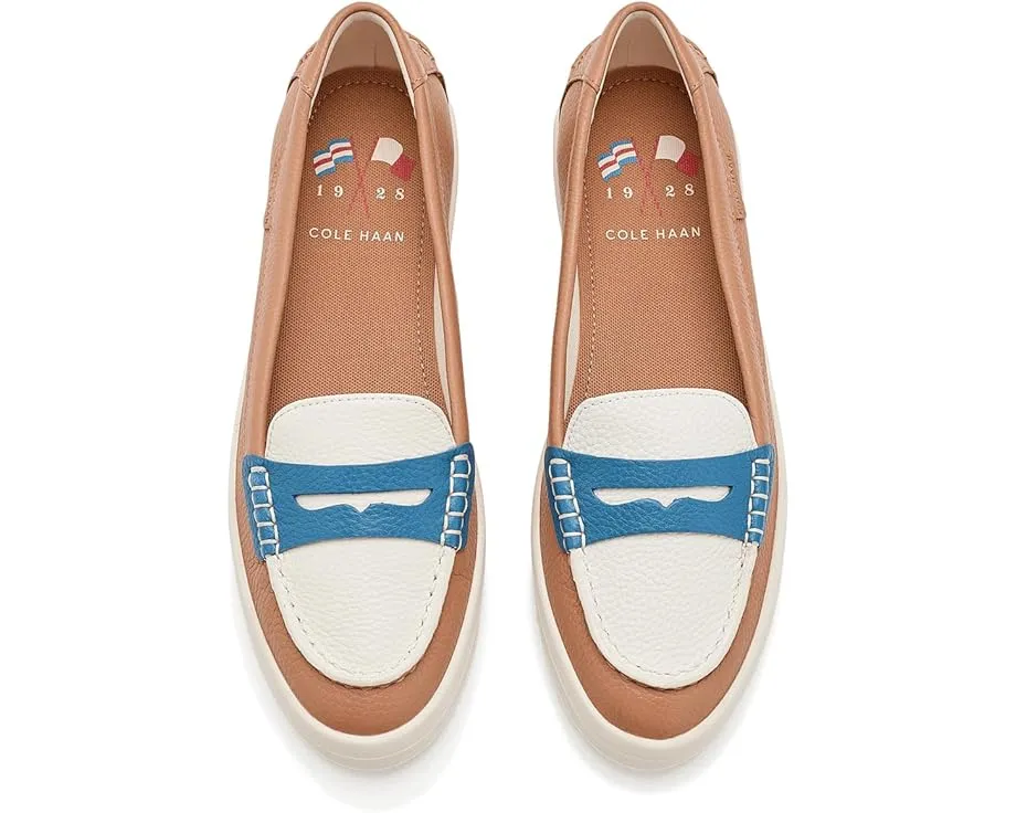 Лоферы Nantucket Drift Penny от Cole Haan бежево-голубые