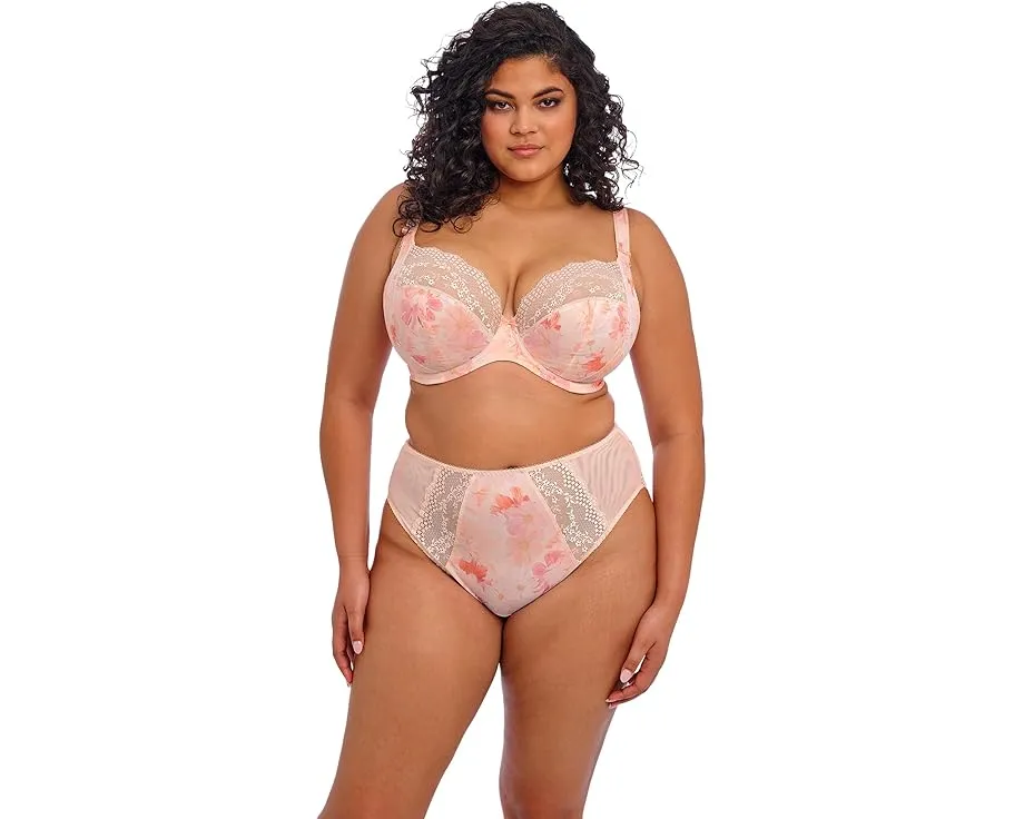 Elomi Lucie Underwire Plunge Stretch Bra бюстгальтер с цветочным принтом и чашками из стрейч-кружева