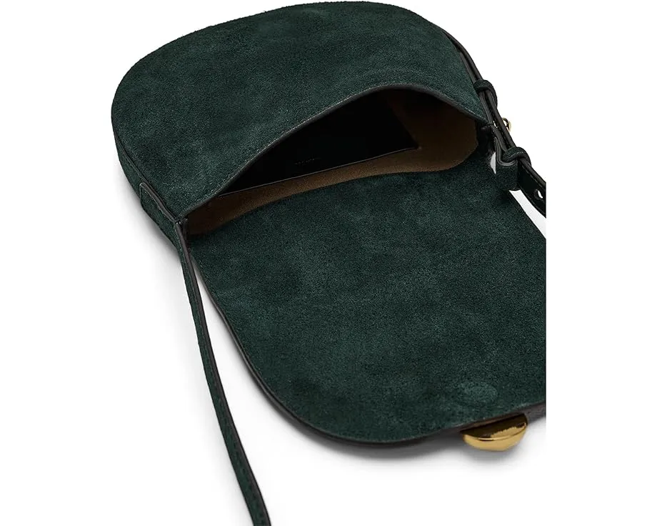 Маленькая сумочка Madewell Suede Sm Dakota Saddle Crossbody из мягкой замши с регулируемым ремнем