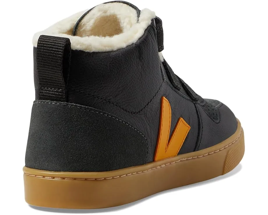 Зимние кроссовки VEJA Small V-10 Mid для детей с верхом из кожи