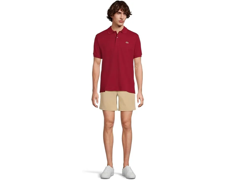 Поло Lacoste L1212 Classic Pique из хлопкового пике с вышитым крокодилом