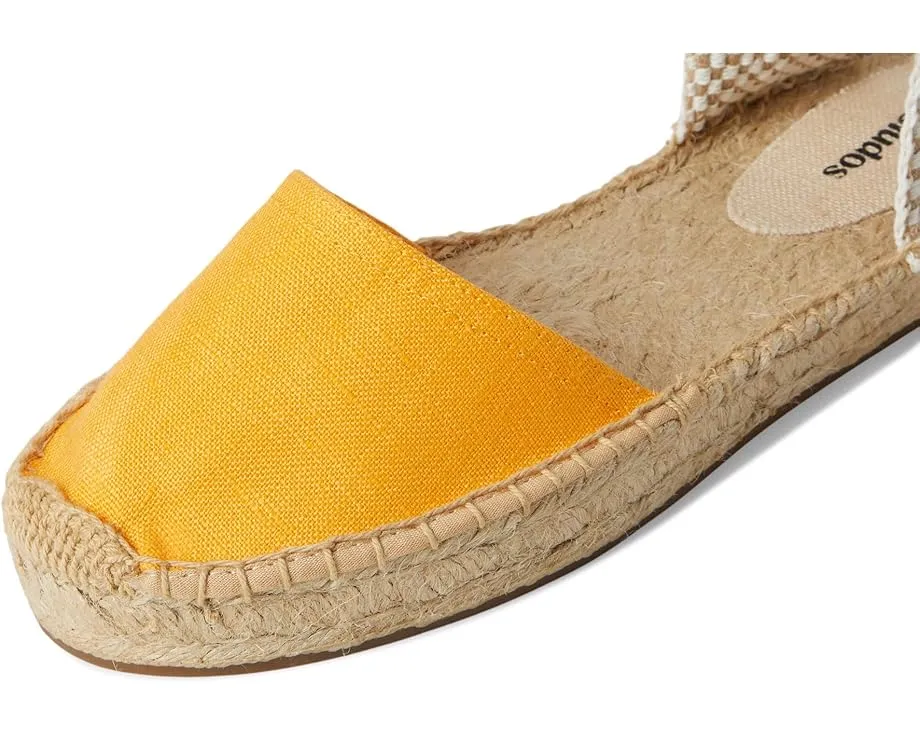 Эспадрильи Linen Lauren Lace-up от Soludos с льняным верхом и завязками