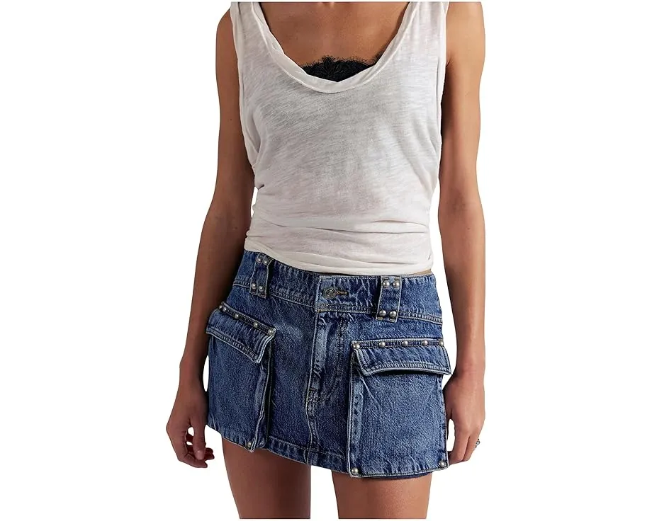Юбка мини Hera Studded Denim от Free People с заклепками
