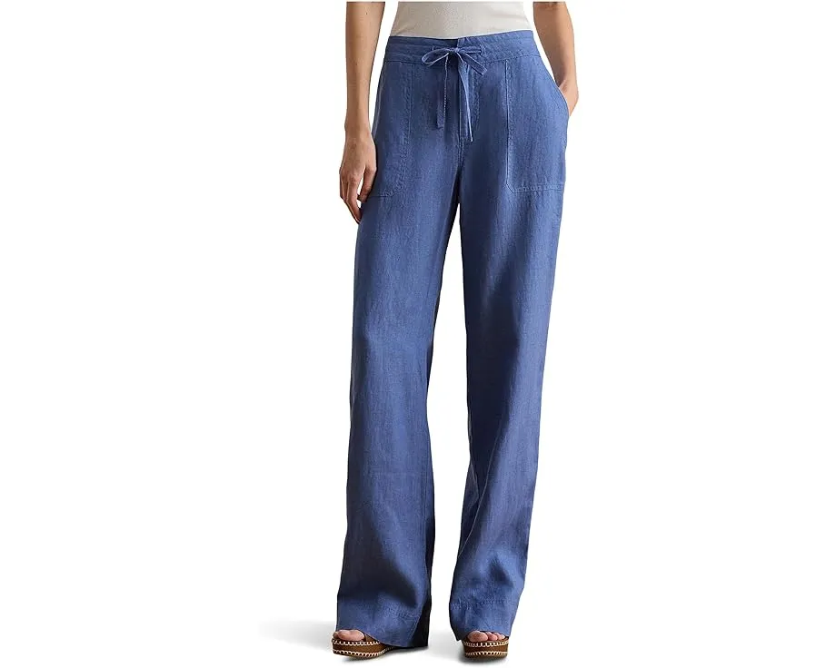 Широкие брюки из льна с эластичным поясом от Lauren Ralph Lauren