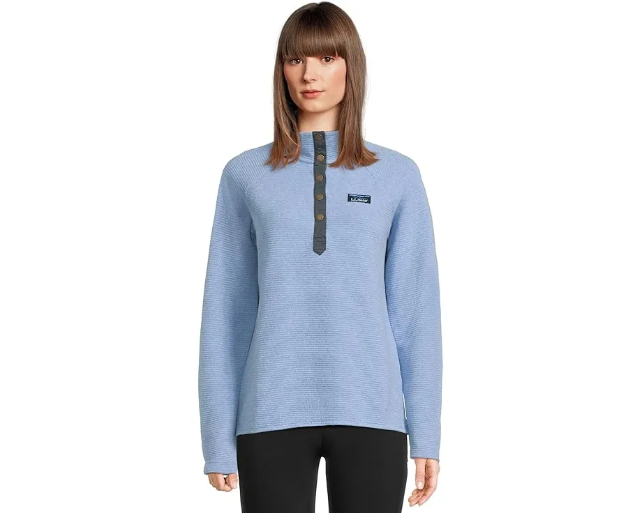 L.L.Bean Свитер Lakewashed Ottoman Knit с кнопками на воротнике