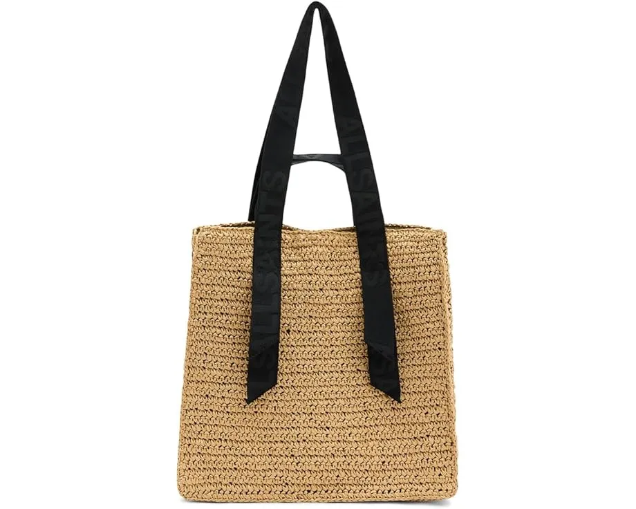 Тотеб Lullah N/s из бумажной соломки с кожаными деталями AllSaints