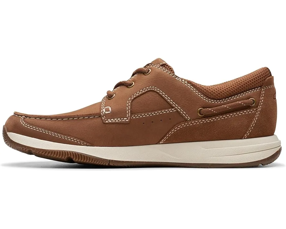 Clarks Sailview Lace кроссовки из натуральной кожи с круглым носком