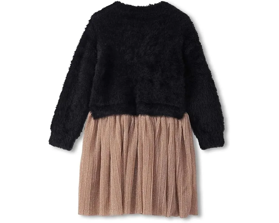 Платье Hatley Kids из комбинированных материалов с присборенной юбкой