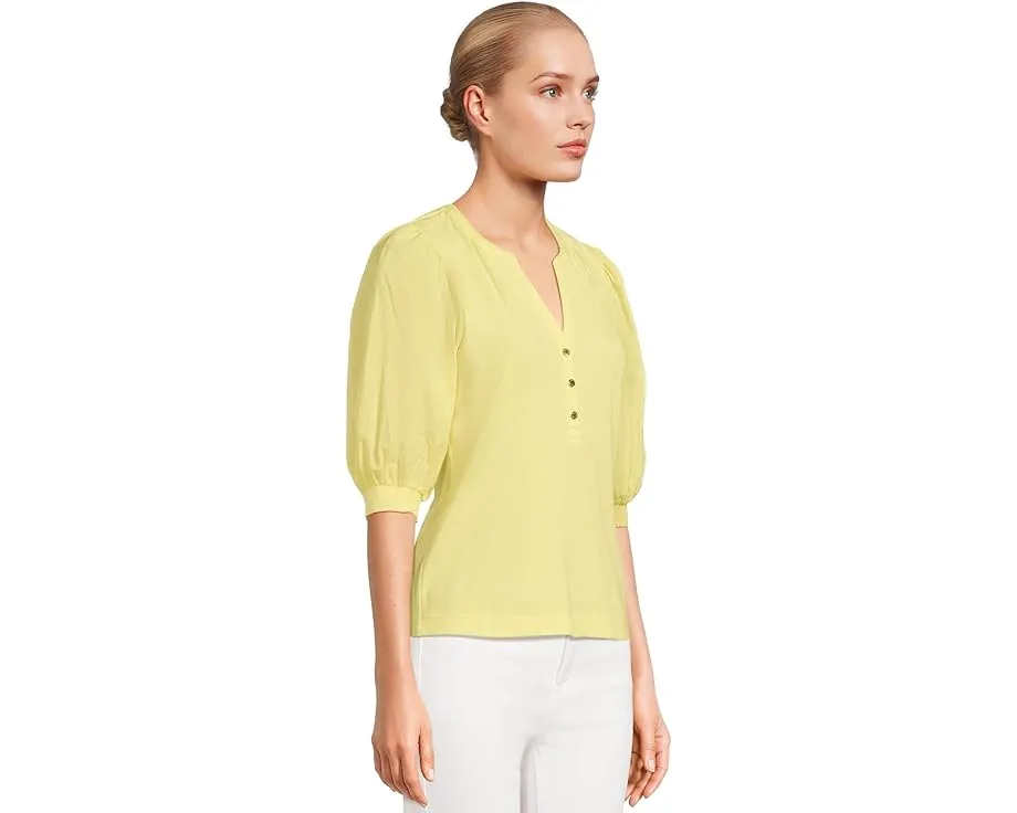 Топ Ronson Knit Top от Lilly Pulitzer с манжетами-буфами и застежкой на пуговицах