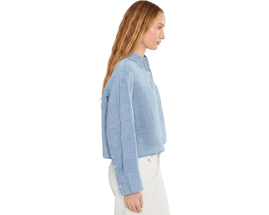 Рубашка Madewell с прямым подолом из 100% льна