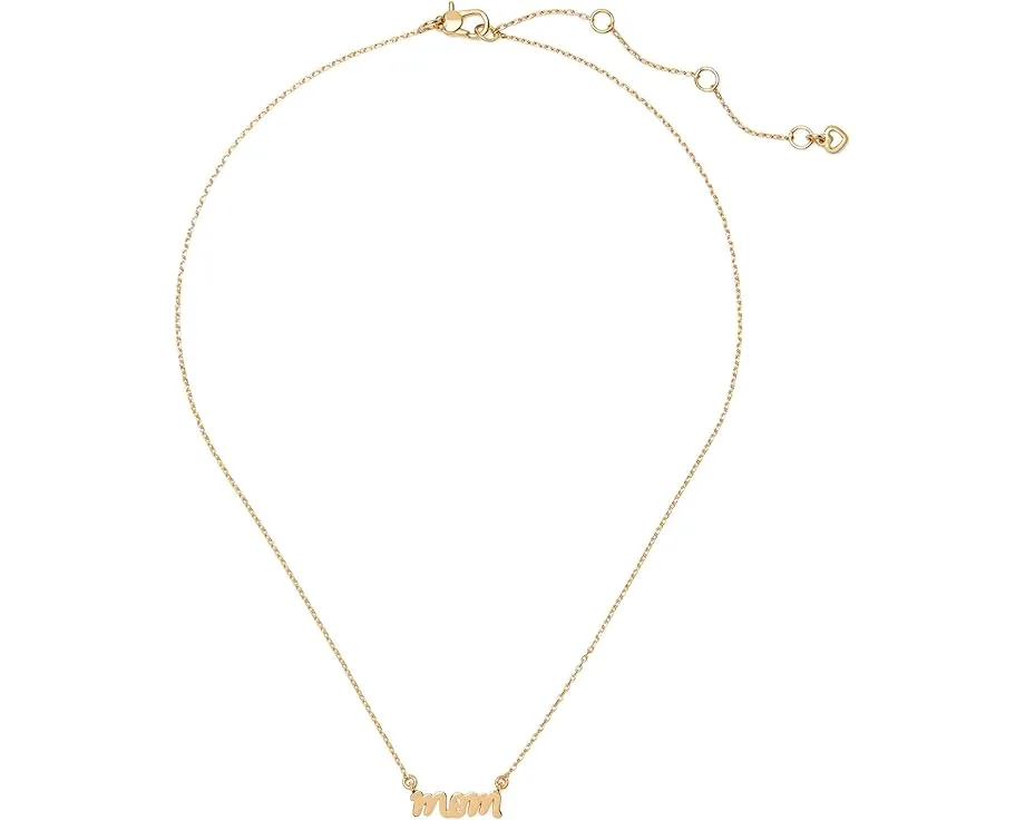 Подвеска Love You, Mom с цирконием и латунью Kate Spade New York