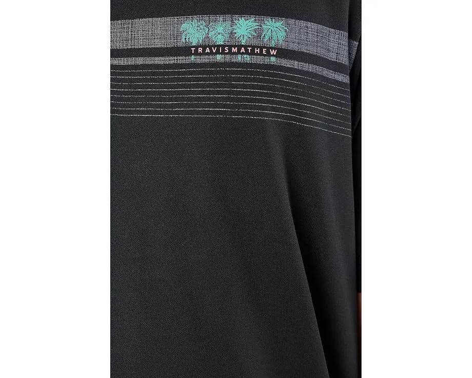 Пиковая рубашка Featherweight Cheststripe TravisMathew с горизонтальной полосой
