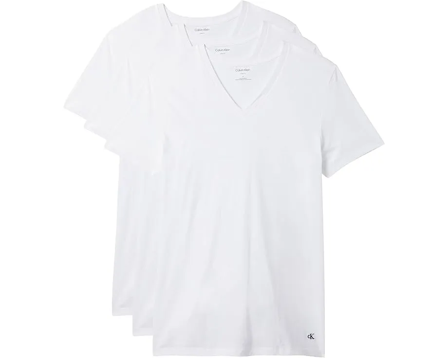 Calvin Klein Underwear Cotton Classics 3-Pack V-Neck T-Shirts из мягкого хлопка